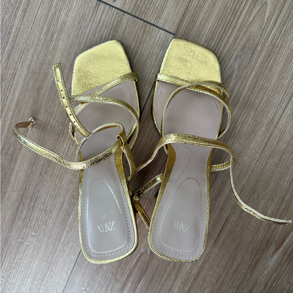 Zara Gold heels
